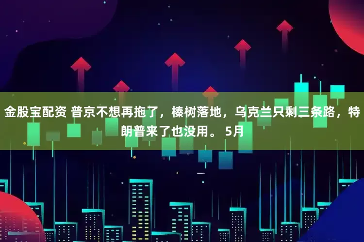金股宝配资 普京不想再拖了，榛树落地，乌克兰只剩三条路，特朗普来了也没用。 5月